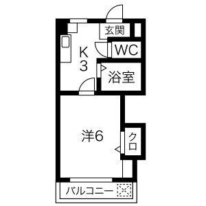 1K 間取り図