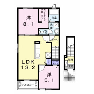 2LDK 間取り図