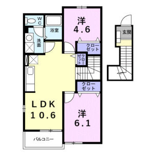 2LDK 間取り図