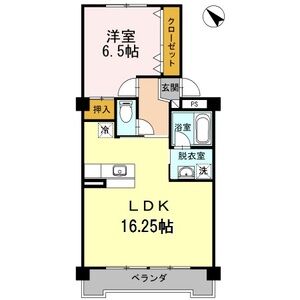 1LDK 間取り図