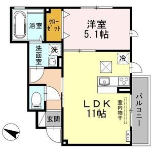 1LDK 間取り図