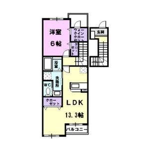 1LDK 間取り図