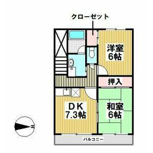 2DK 間取り図