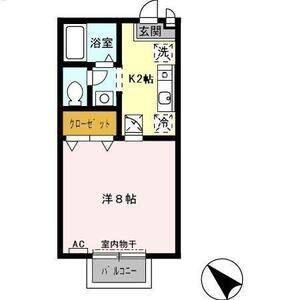 1K 間取り図