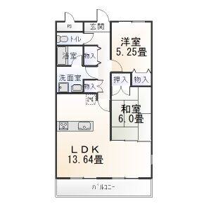 2LDK 間取り図