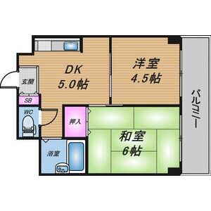 1DK 間取り図
