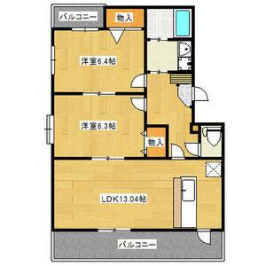 2LDK 間取り図