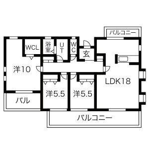 3LDK 間取り図
