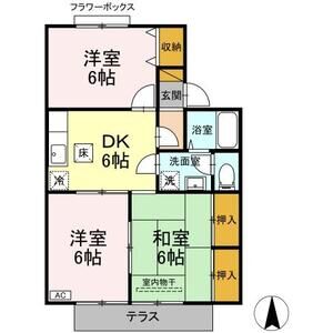 3DK 間取り図