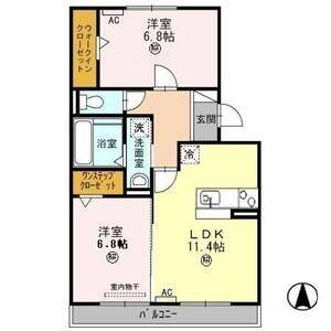 2LDK 間取り図