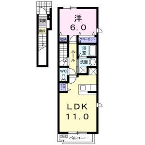 1LDK 間取り図