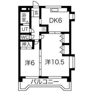 2LDK 間取り図