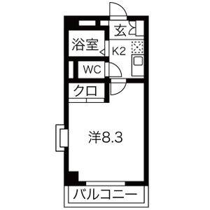 1K 間取り図