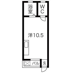 ワンルーム 間取り図