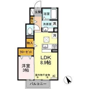 1LDK 間取り図