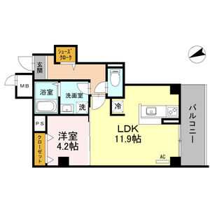 1LDK 間取り図