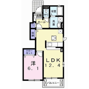 1LDK 間取り図
