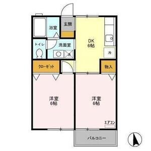 2DK 間取り図