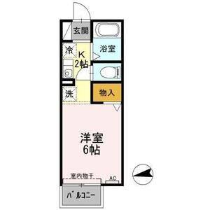 1K 間取り図