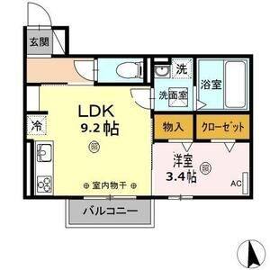 1LDK 間取り図