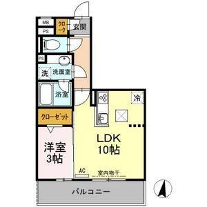 1LDK 間取り図