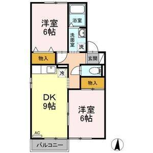 2DK 間取り図