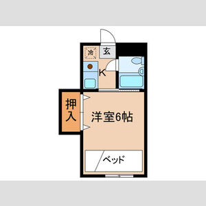 1K 間取り図