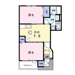 2DK 間取り図