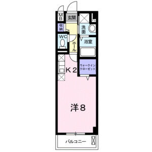 1K 間取り図