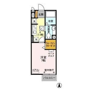 1K 間取り図