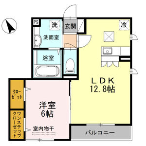 1LDK 間取り図