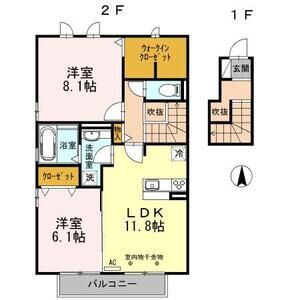 2LDK 間取り図