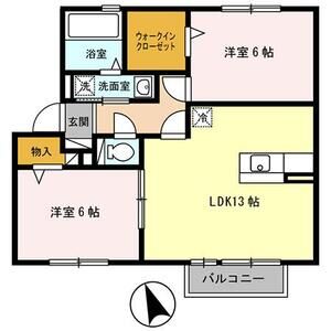 2LDK 間取り図