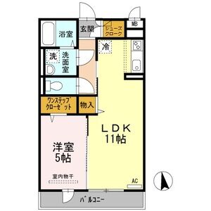 1LDK 間取り図