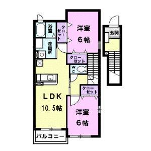 2LDK 間取り図