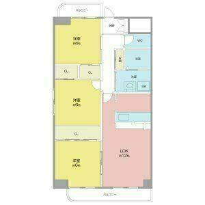 3LDK 間取り図