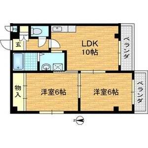 2LDK 間取り図