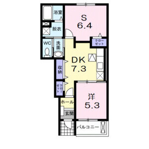 2DK 間取り図