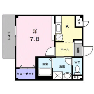 1K 間取り図