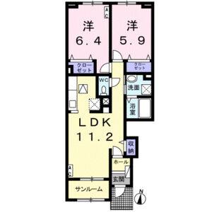 2LDK 間取り図