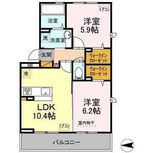2LDK 間取り図