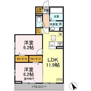 2LDK 間取り図