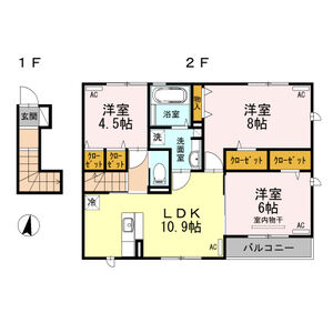 3LDK 間取り図