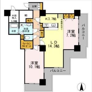 2LDK 間取り図