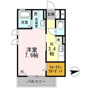 1K 間取り図