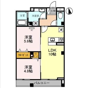 2LDK 間取り図