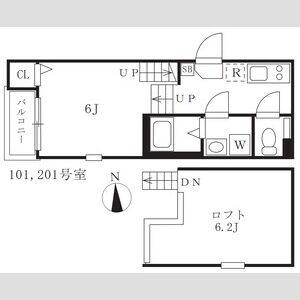 1K 間取り図
