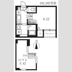 1K 間取り図