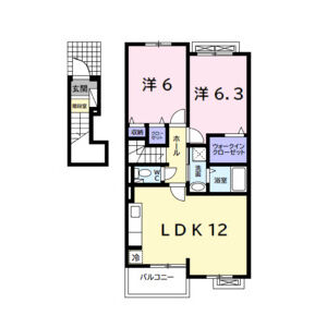 2LDK 間取り図