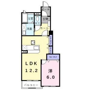 1LDK 間取り図